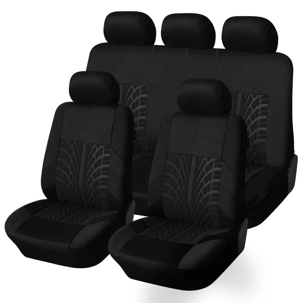 SIÈGES ARRIÈRE COUVERTS PAR UNE HOUSSE VOITURE INTÉRIEURE noir  FENDUE POUR PLUS DE FLEXIBILITÉ

