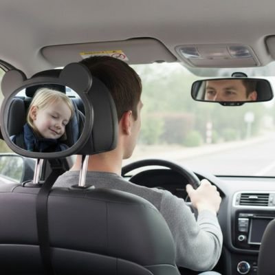Miroir bebe voiture vue large et claire