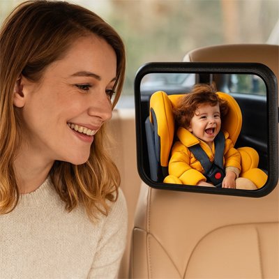 Miroir voiture bébé incassable pour siège arrière de bébé