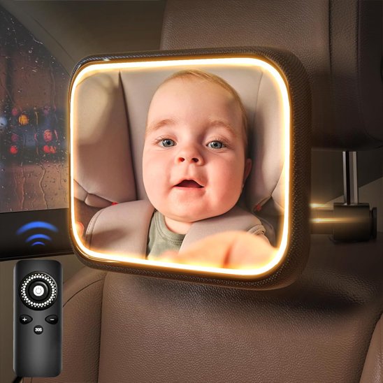 Miroir voiture pour bebe clip design incassable siège d’auto