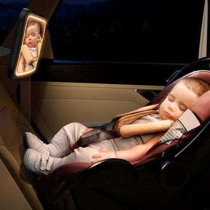 Miroir voiture pour bebe Miroir de voiture pour bébé avec lumière