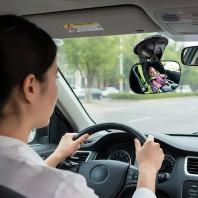 Miroir voiture Rétroviseur arrière de siège de voiture réglable rotatif à 360