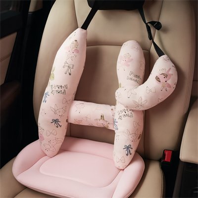 Oreiller de voyage adapté aux sièges auto pour un maintien naturel de la tête.