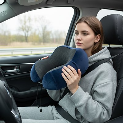 Oreiller de voyage confortable réduisant les tensions du cou