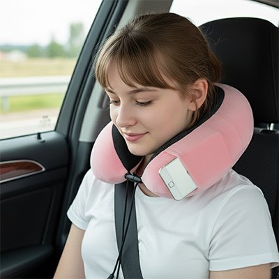 Oreiller ergonomique soutenant la tête en position assise