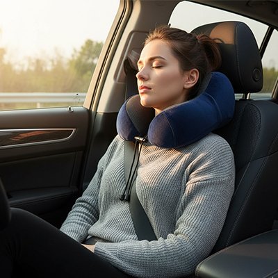 Coussin de voyage léger et pratique pour avion train et voiture