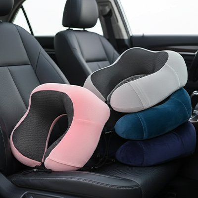 Coussin cervical respirant pour longs déplacements