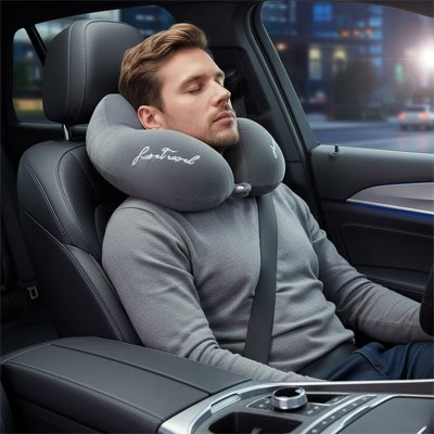 Oreiller de voyage ergonomique pour train en position assise