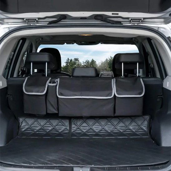 Organisateur coffre voiture avec poches transparentes