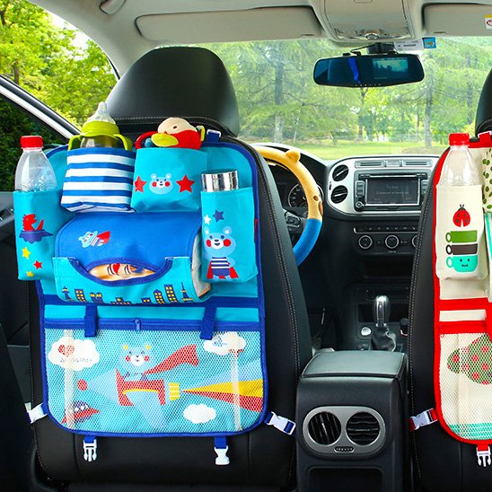 Organisateur de voiture enfant avec fixation appuie tête