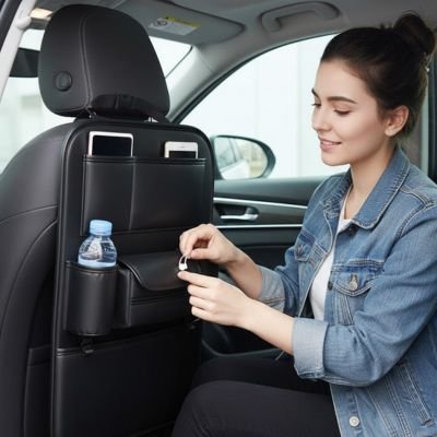 Organisateur voiture siège avant pour long voyage confortable