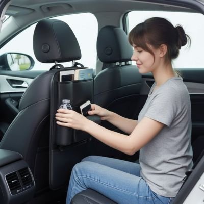 Organisateur voiture siège avant rangement multifonction luxe