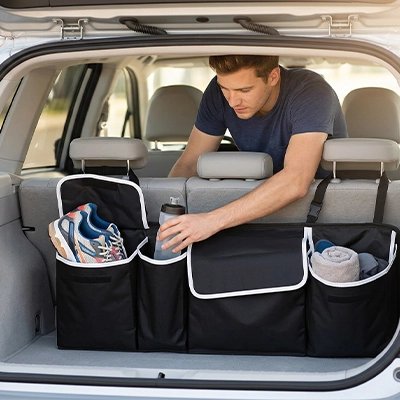 Organisation coffre voiture haute capacité