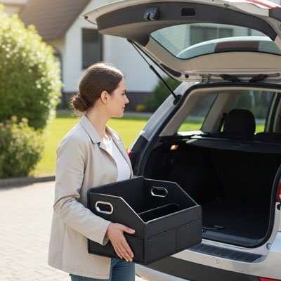 Organiser coffre voiture pour accessoires du quotidien 