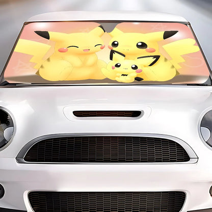 PARE-SOLEIL VOITURE BEBE AVEC DESIGN POKEMON COLORÉ
