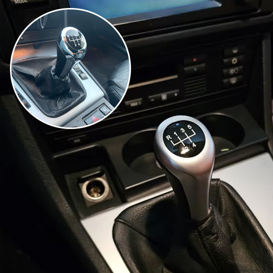 POMMEAU DE VITESSE ÉLÉGANT EN CUIR NOIR POUR BMW SÉRIE 5
