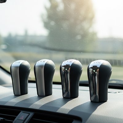 Pommeau de vitesse en cuir pour boîte manuelle