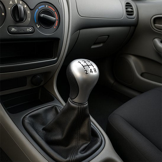 Pommeau de vitesse noir et rouge style sport