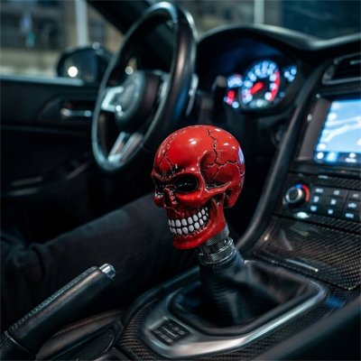 Pommeau de vitesse personnalisé en forme de crâne