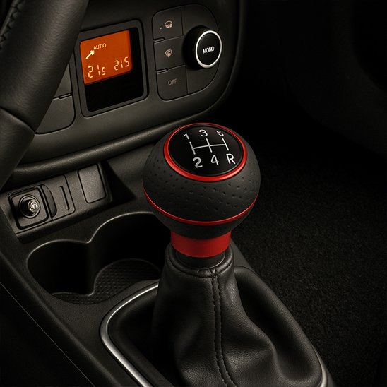 Pommeau de vitesse rouge