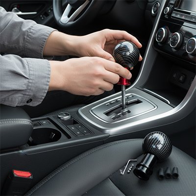 Pommeau levier de vitesse finition brillante anti-usure