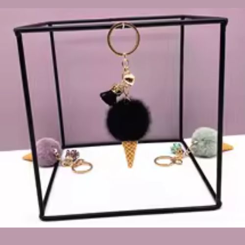 PORTE CLES PHOTO FAMILLE POUR LA VOITURE NOIR
