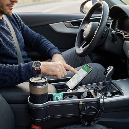 porte gobelet voiture avec chargeur 2Usb