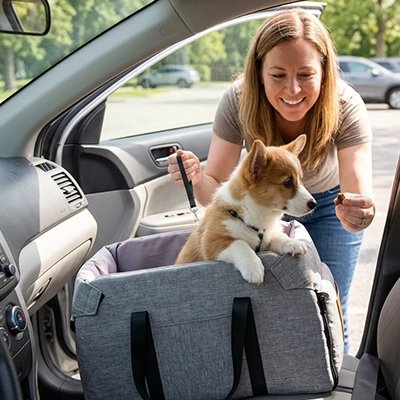 Protection  siège auto pour chien lit de transport portable pour petits chiens