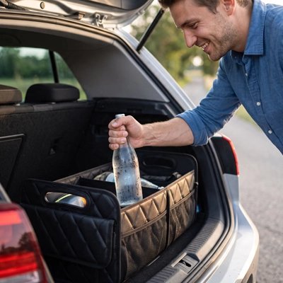 Rangement coffre voiture organisateur de coffre imperméable 50L