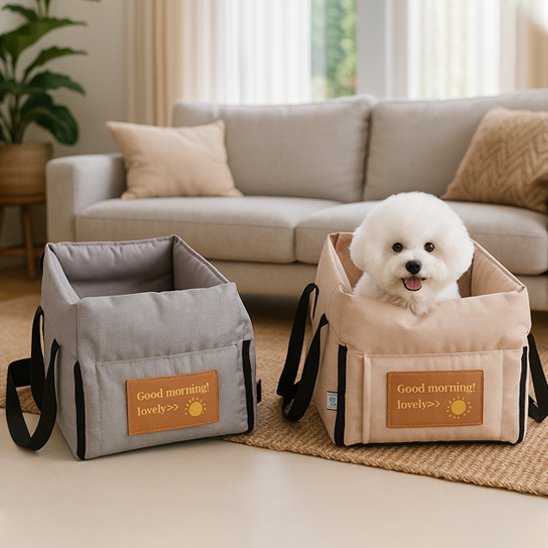 Siege auto chiens lit de transport portable pour petits chiens
