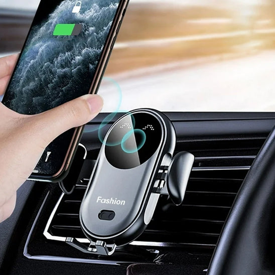 Support a telephone avec logo LED lumineux en fonctionnement