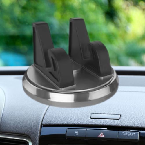 Support de téléphone voiture argent en position paysage pour regarder une vidéo