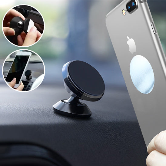 
SUPPORT MAGNÉTIQUE TÉLÉPHONE VOITURE ÉLÉGANT ET DISCRET DANS LE VÉHICULE