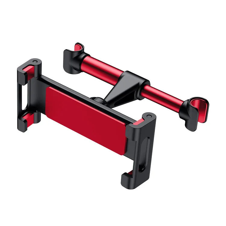 Installation facile du support tablette voiture sur les barres métalliques de l’appuie-tête.