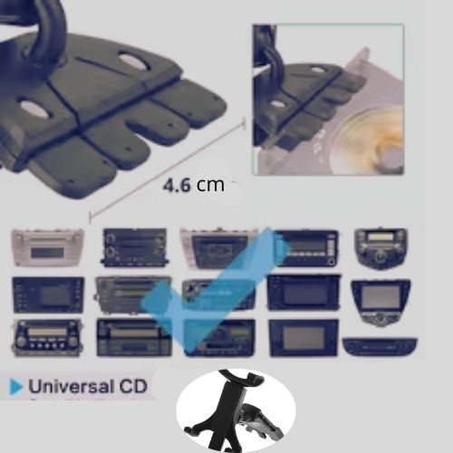FIXATION SÉCURISÉE DU SUPPORT TABLETTE POUR VOITURE SUR LECTEUR CD

