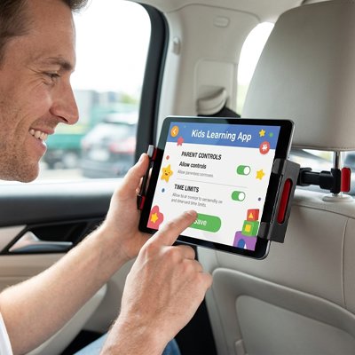 Support tablette voiture siege arriere pour IPads et téléfone matin