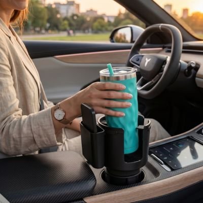 support telephone porte gobelet de voiture extenseur