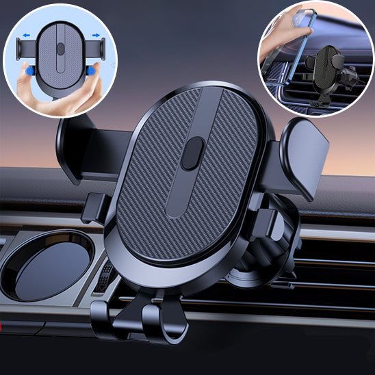 Support telephone pour voiture noir utilisé pour un appel en mode mains libres
