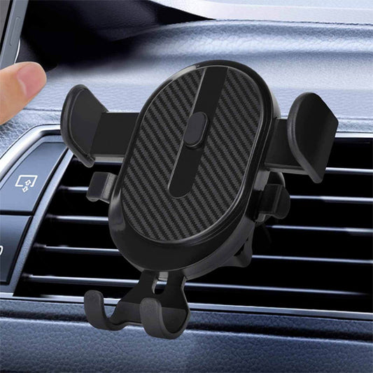 Support telephone pour voiture noir maintenant un smartphone en position verticale
