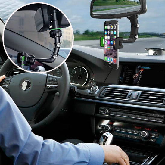 Support téléphone voiture noir pour visualisation claire et sans distraction