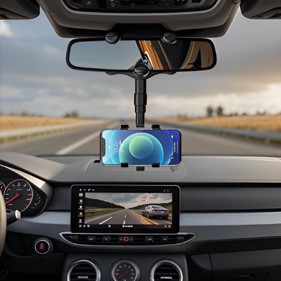 Support voiture pour telephone avec bras télescopique réglé selon l’habitacle