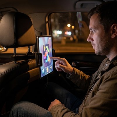 Tablette arrière pour voiture appui-tête extensible
