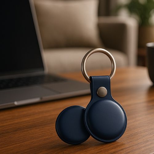 Traceur GPS sans abonnement accroché aux clés de voiture pour éviter la perte