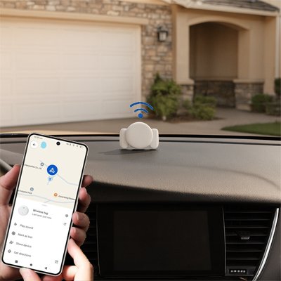 Traceur gps voiture blanc