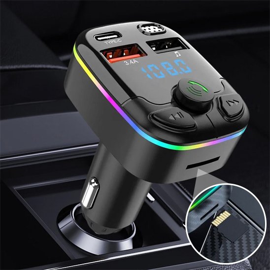 TRANSMETTEUR BLUETOOTH VOITURE COMPACT ET FACILE À INSTALLER
