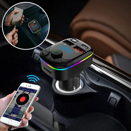 TRANSMETTEUR BLUETOOTH VOITURE ADAPTÉ AUX SMARTPHONES IOS ET ANDROID
